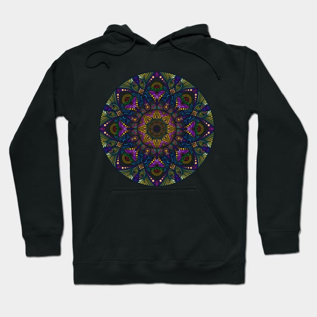 Sunshine and Butterflies Mandala Hoodie by Amanda Lucas